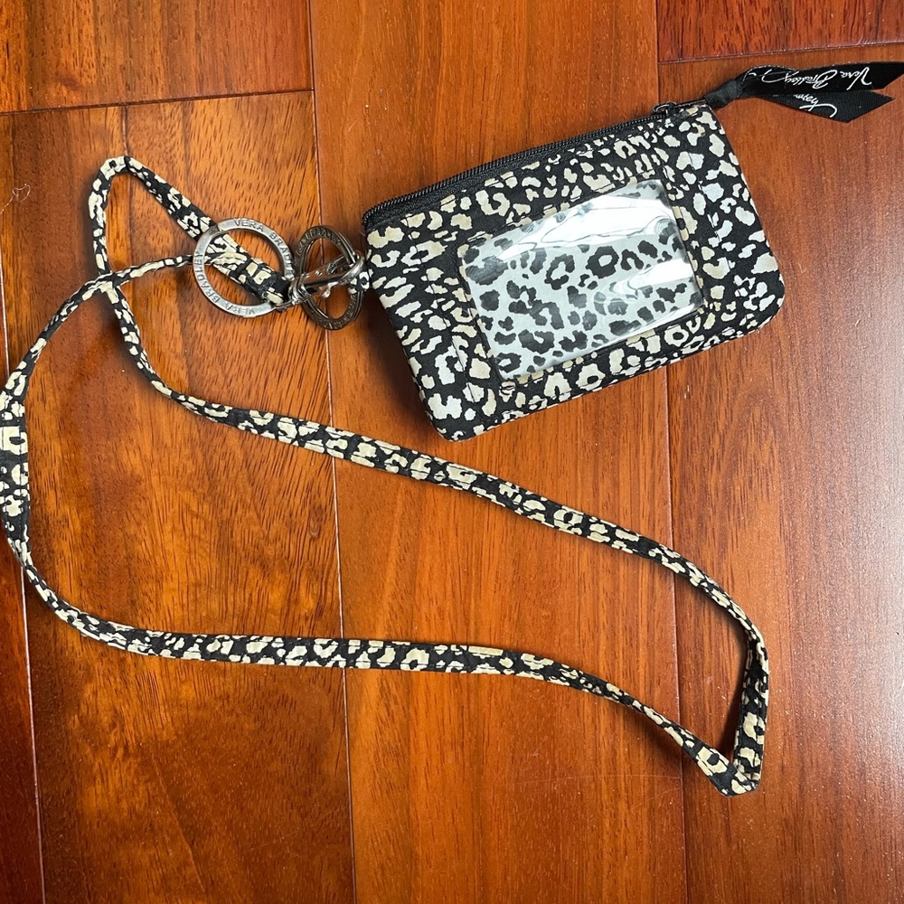 Vera Bradley lanyard plus matching zipper wallet in pattern Camocat !